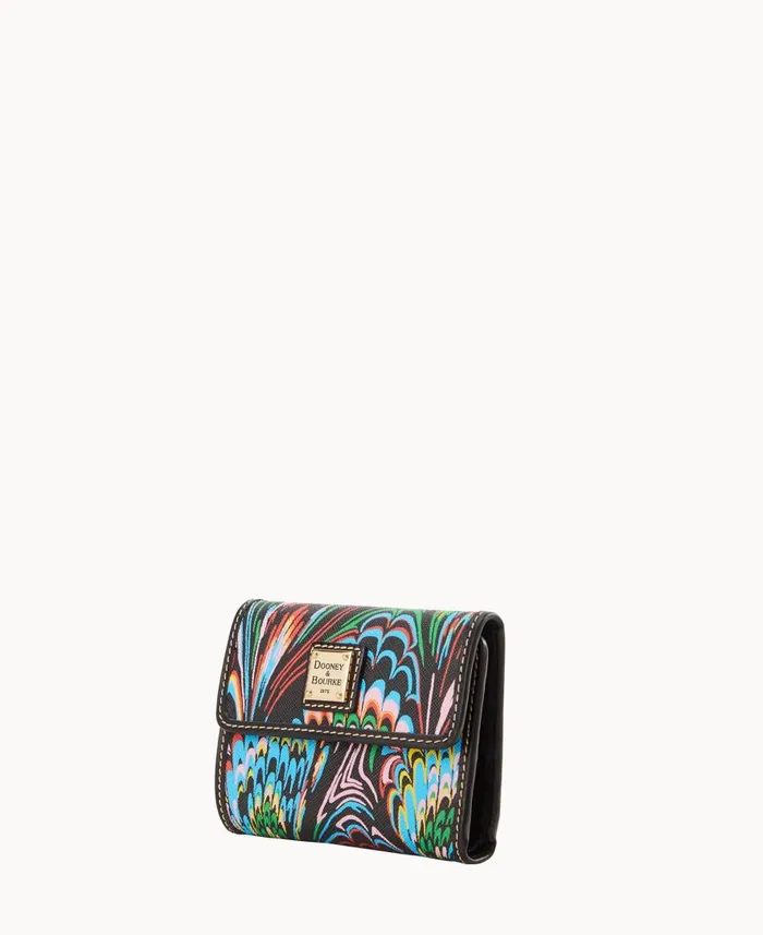 ManWoman Plumes Small Flap Wallet Black Dooney and Bourke Wallets ManWoman Plumes Small Flap Wallet Black Dooney and Bourke Wallets