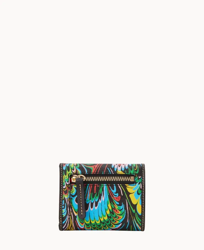ManWoman Plumes Small Flap Wallet Black Dooney and Bourke Wallets ManWoman Plumes Small Flap Wallet Black Dooney and Bourke Wallets