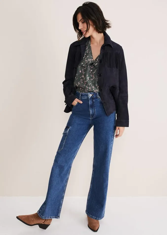 Marble Collar Blouse Carbonmulti Women Phase Eight Shirts and Blouses