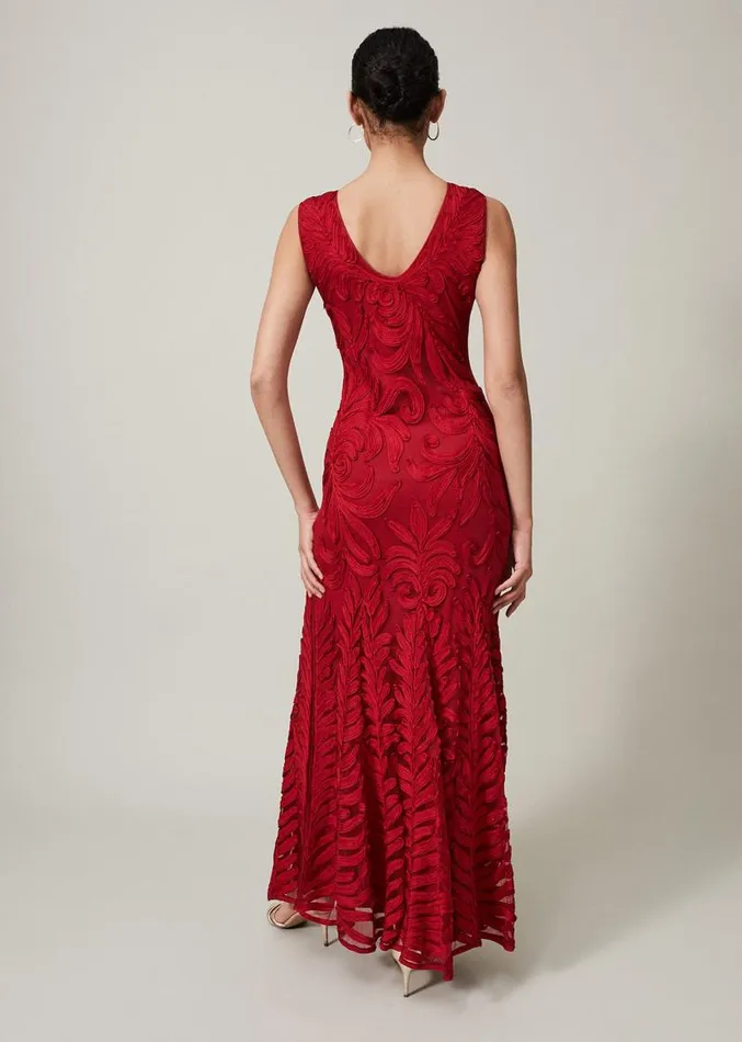 Marigold Tapework Maxi Dress Scarlet Women Phase Eight Dresses
