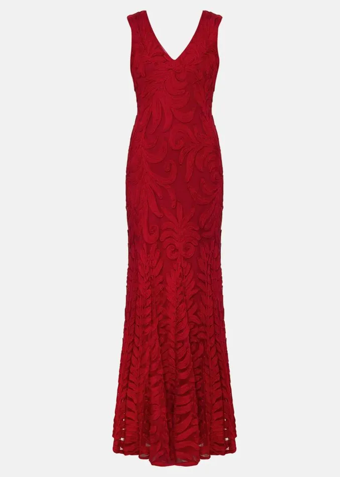 Marigold Tapework Maxi Dress Scarlet Women Phase Eight Dresses