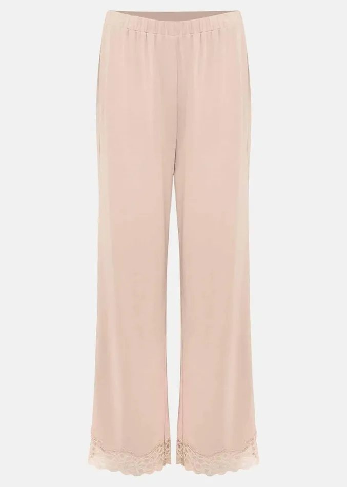 Marlie Lace Pyjama Wide Leg Trousers Soft Pink Women Phase Eight Trousers