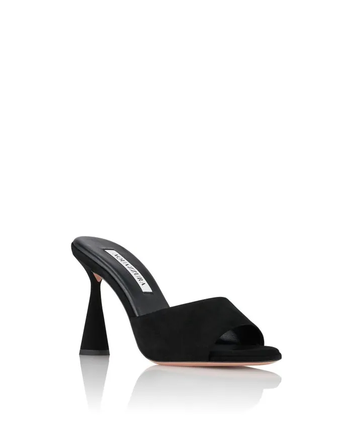 Max Mule 95 Black Women Aquazzura Slides and Mules Max Mule 95 Black Women Aquazzura Slides and Mules