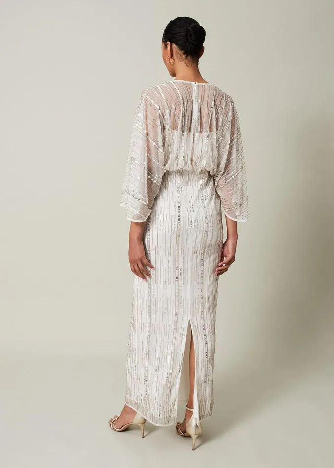 Melanie Embellished Maxi Dress Ivory Women Phase Eight Dresses