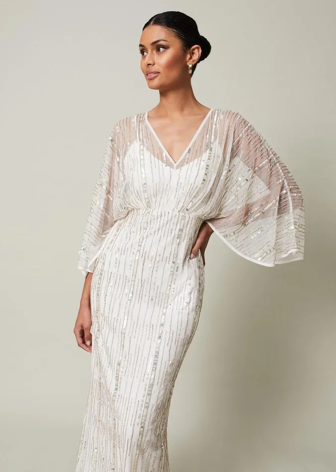 Melanie Embellished Maxi Dress Ivory Women Phase Eight Dresses