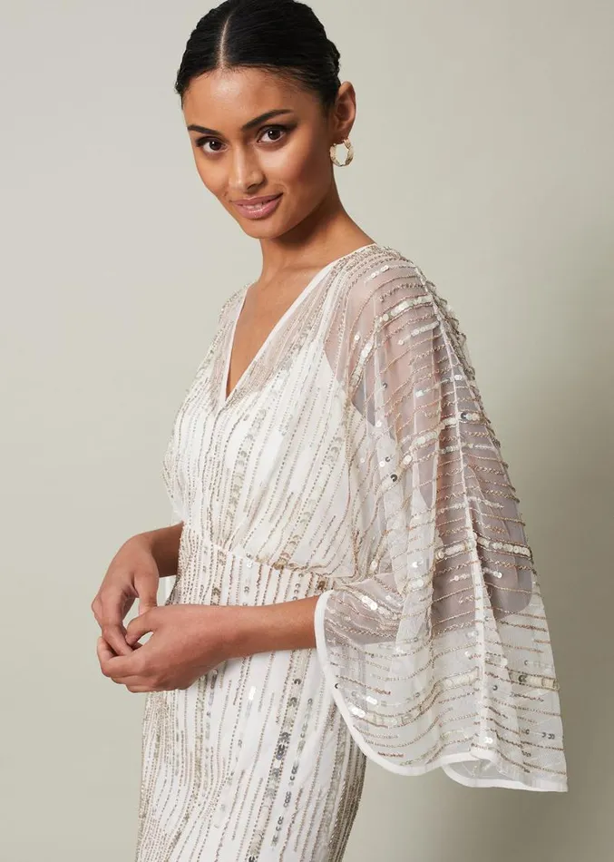 Melanie Embellished Maxi Dress Ivory Women Phase Eight Dresses