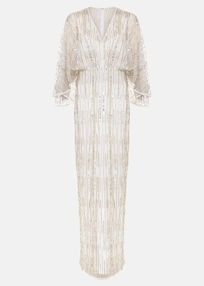 Melanie Embellished Maxi Dress Ivory Women Phase Eight Dresses