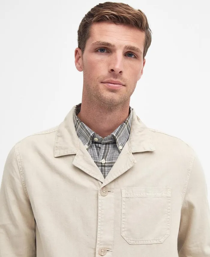 Melonby Overshirt Dark Chambray Men Barbour Overshirts