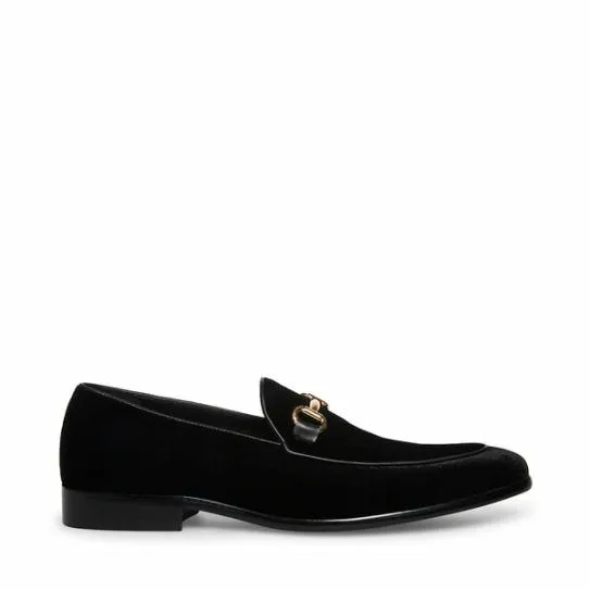 Men039s DIEGO BLACK VELVET Black Velvet Steve Madden Loafers