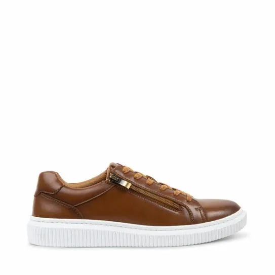 Men039s NIZIAM TAN LEATHER Tan Leather Steve Madden Sneakers