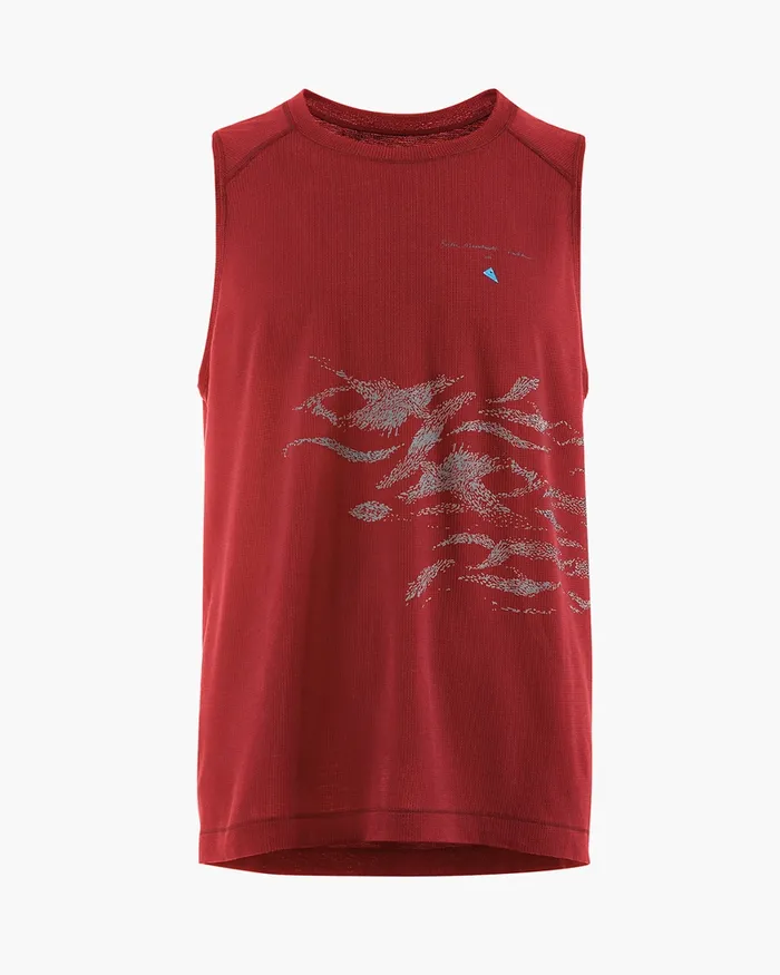 Men 125 Lignum Britta Tanktop Britta MarakattLabba Ruby Red Klttermusen TShirts