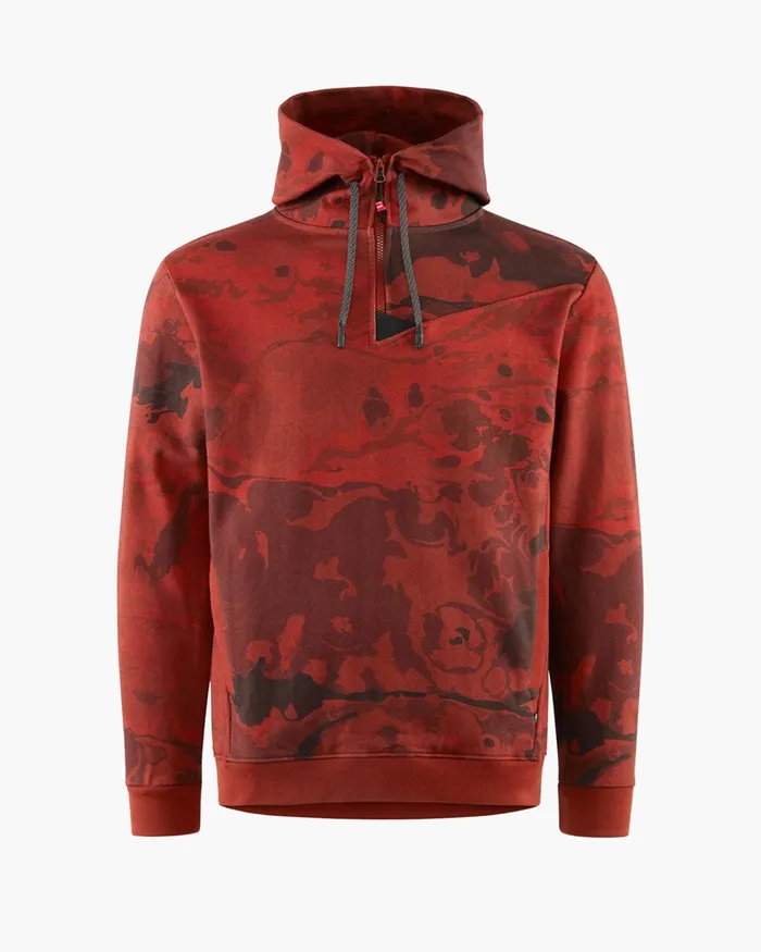 Men Alfsol HalfZip Hoodie Off The Mountain Hypoxic Red Rose Klttermusen Fleeces and Sweaters