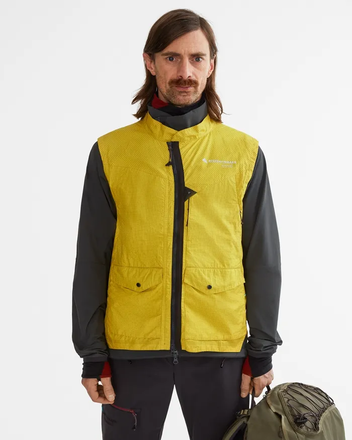 Men Ansur Windproof Vest Sulphur Raven Klttermusen Vests