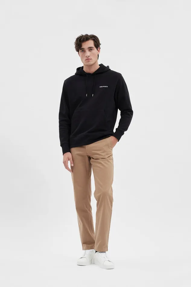 Men Arne Logo Hoodie Black Norse Projects Sweatshirts