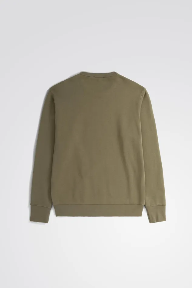 Men Arne Relaxed Organic Chain Stitch Logo Sweatshirt Sediment Green Norse Projects Sweatshirts