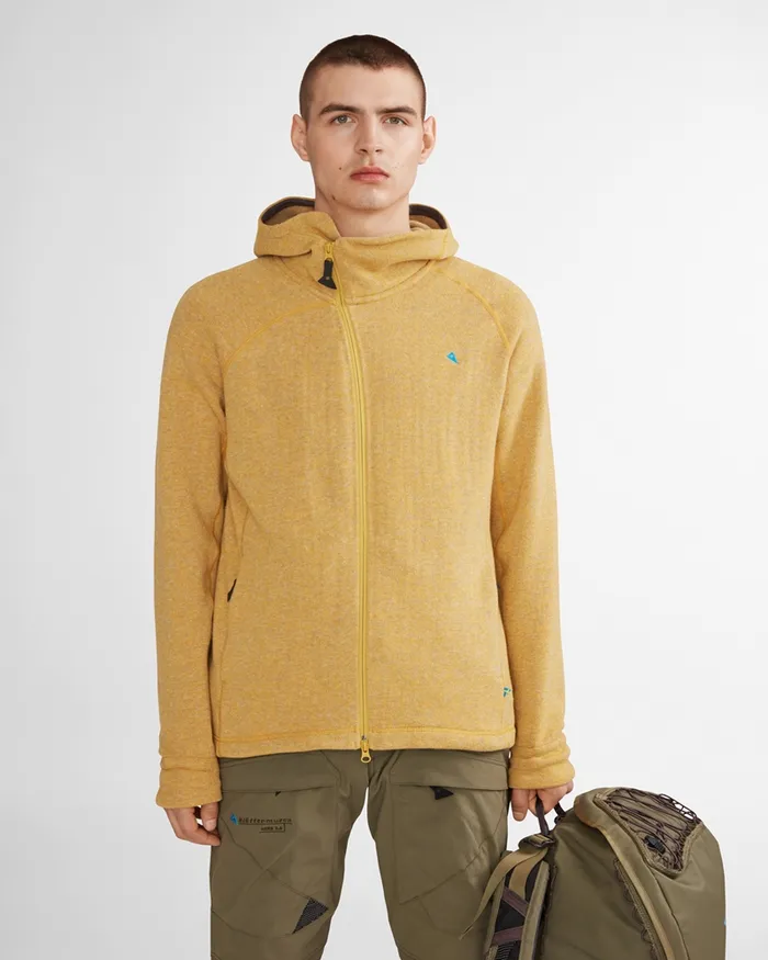 Men Balder Hoodie Wool MidLayer Juniper Green Klttermusen Fleeces and Sweaters