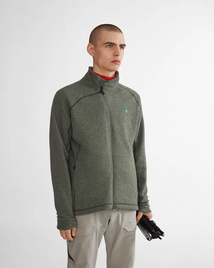 Men Balder Zip Thermal MidLayer Juniper Green Klttermusen Fleeces and Sweaters