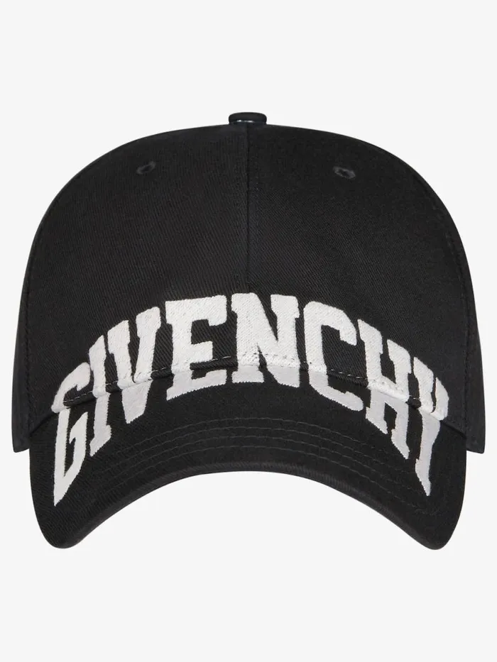 Men Beanies and Caps Givenchy GIVENCHY Embroidered Cap Black Men Beanies and Caps Givenchy GIVENCHY Embroidered Cap Black