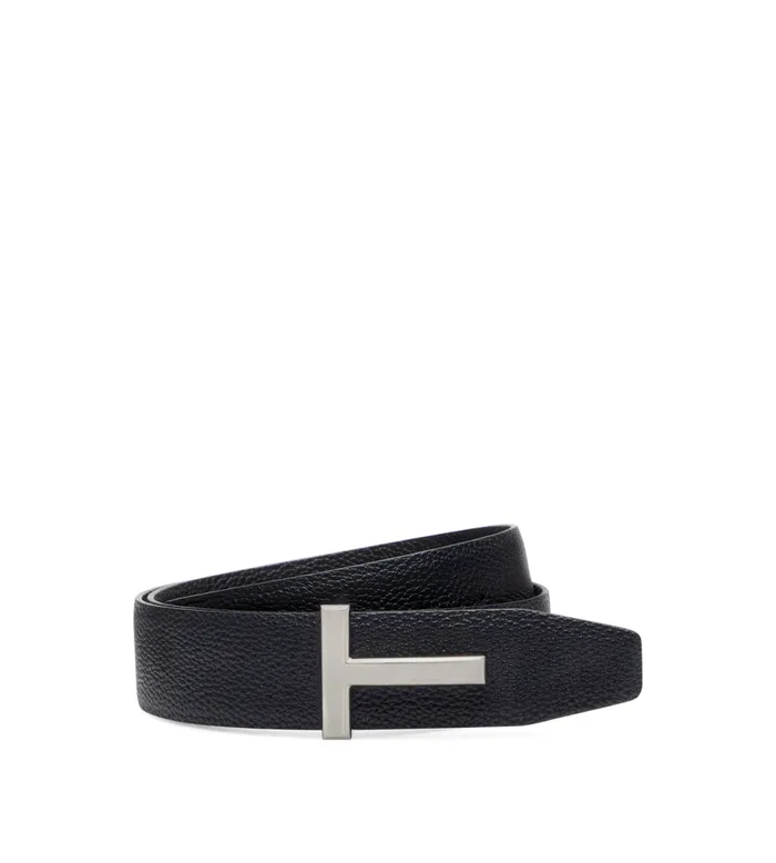 Men Belts Tom Ford Grain Leather T Icon Belt