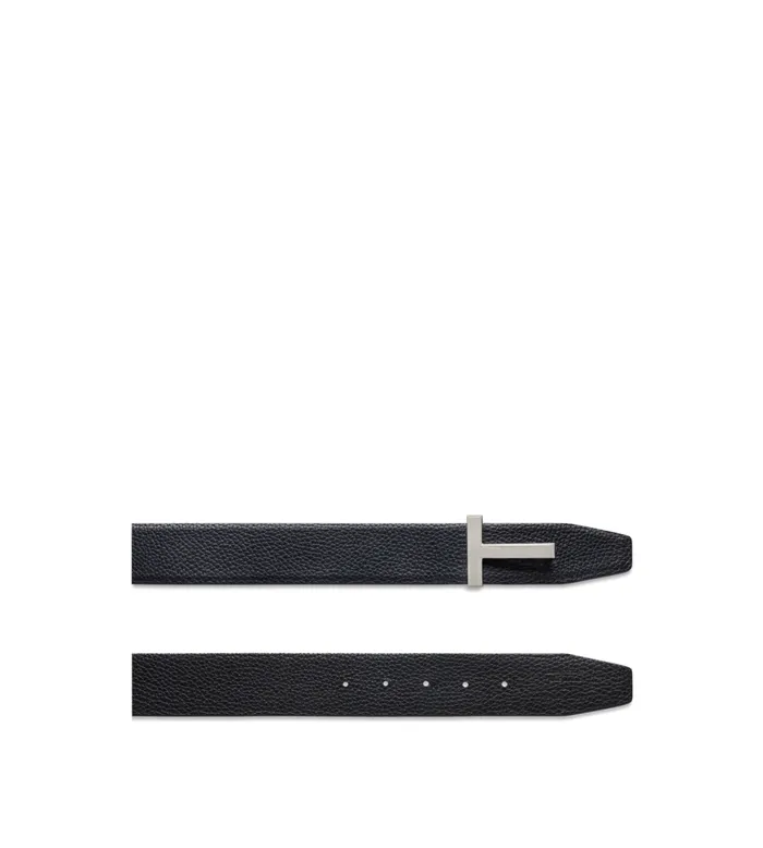 Men Belts Tom Ford Grain Leather T Icon Belt Men Belts Tom Ford Grain Leather T Icon Belt