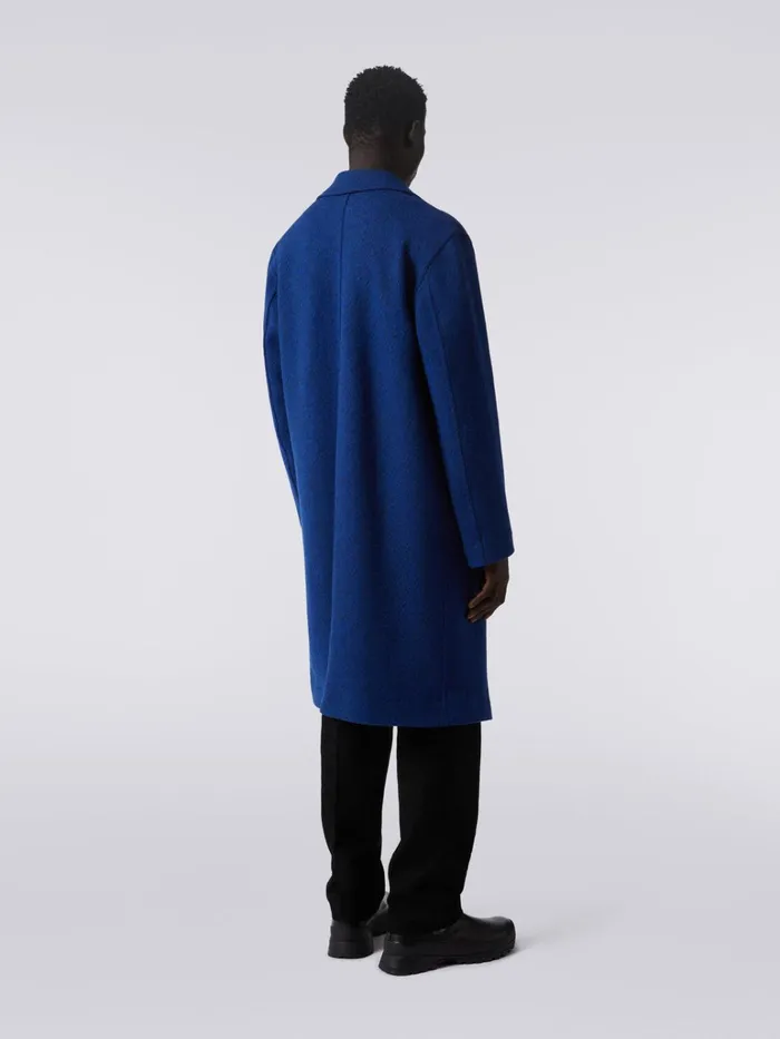 Men Boiled Wool Herringbone Coat Blue Missoni Coats and Jackets Men Boiled Wool Herringbone Coat Blue Missoni Coats and Jackets