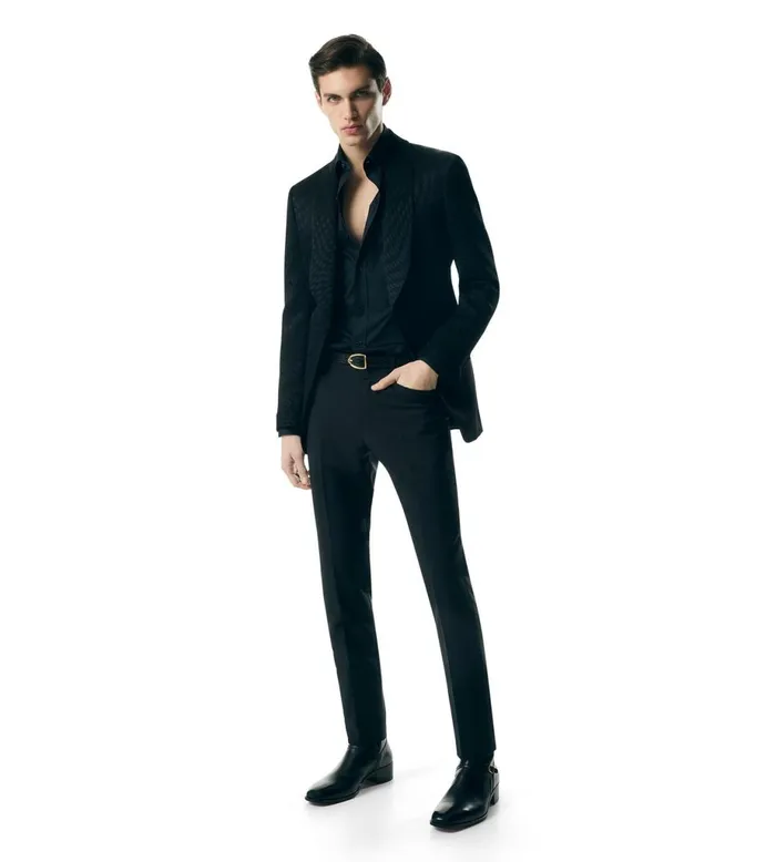 Men Boots Tom Ford Burnished Leather Alec Boot Black Men Boots Tom Ford Burnished Leather Alec Boot Black