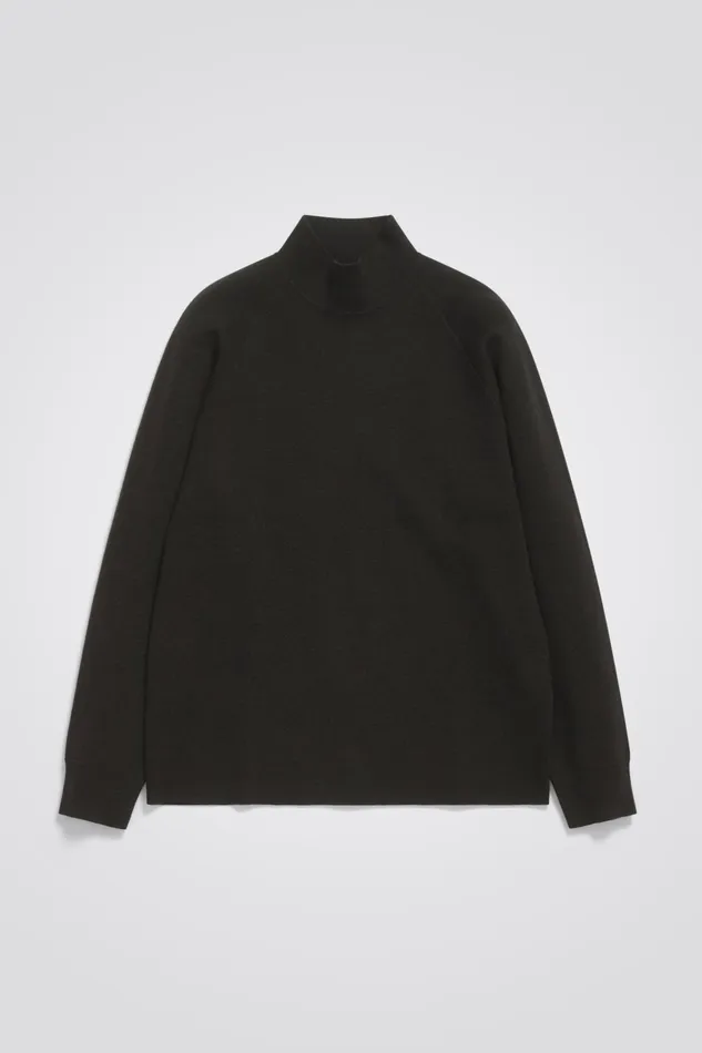 Men Bruce Milano Mock Neck Beech Green Norse Projects Knitwear
