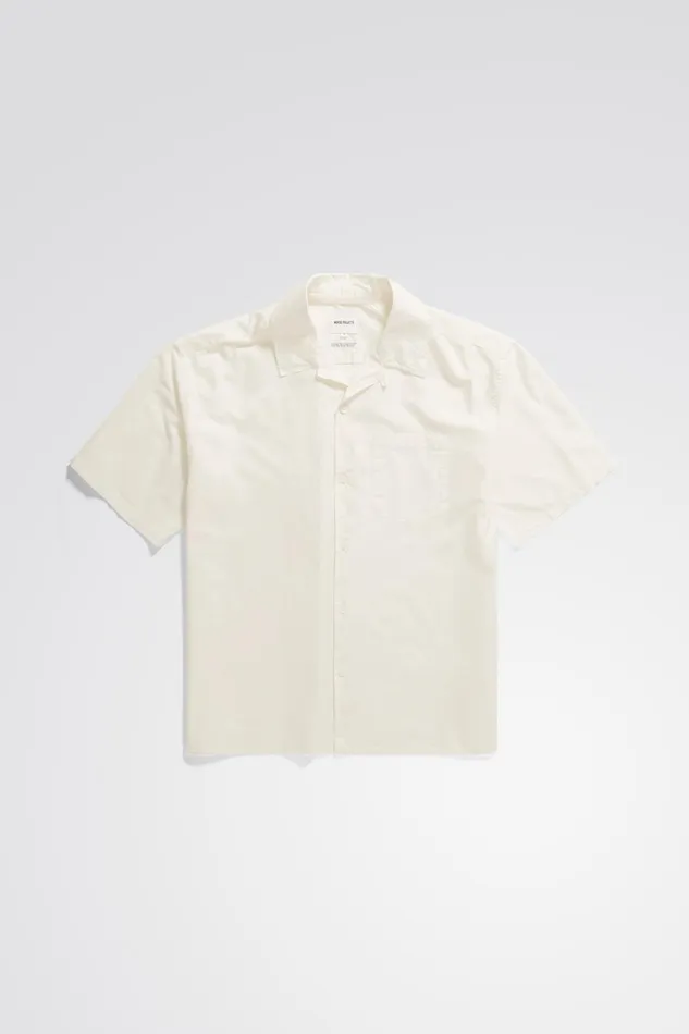 Men Carsten Cotton Tencel Shirt Enamel White Norse Projects Shirting