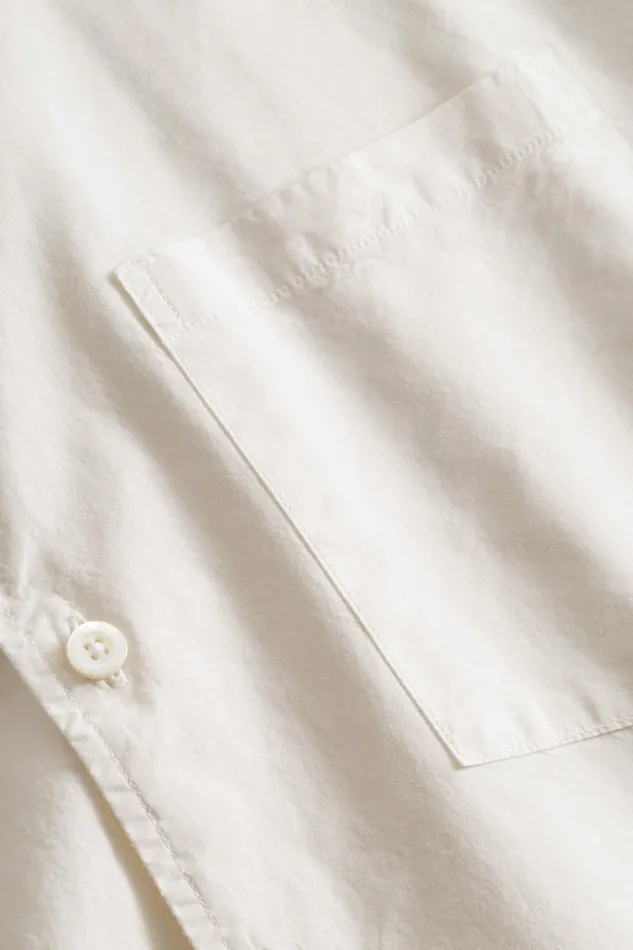 Men Carsten Cotton Tencel Shirt Enamel White Norse Projects Shirting