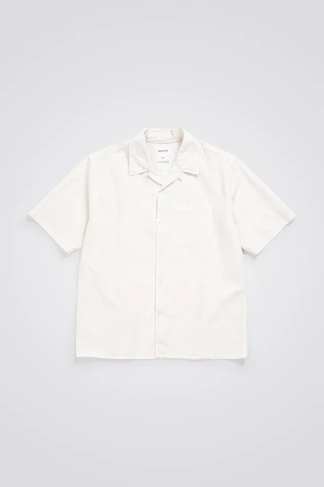 Men Carsten Cotton Tencel Shirt Marble White Norse Projects Shirting