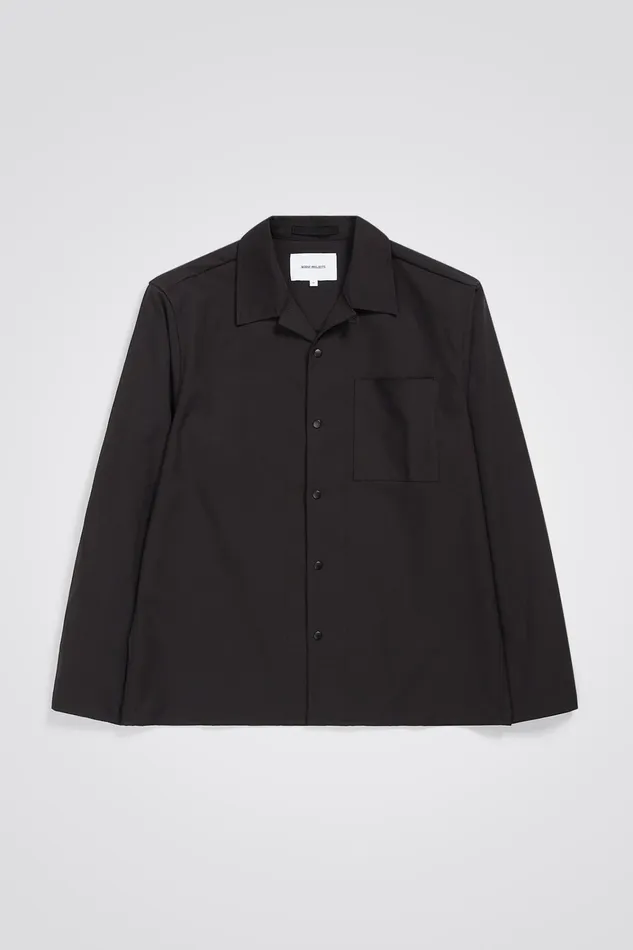 Men Carsten Solotex Twill Shirt LS Black Norse Projects Shirting