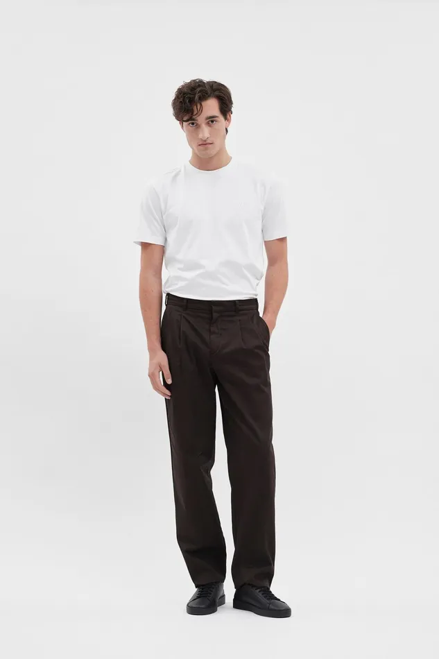 Men Christopher Gabardine Trouser Espresso Norse Projects Trousers