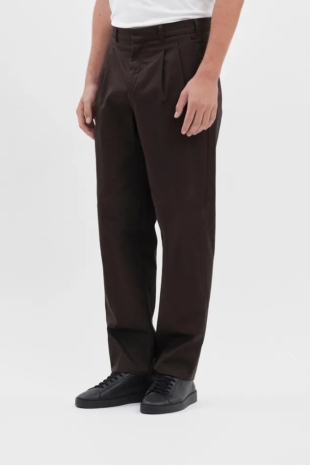 Men Christopher Gabardine Trouser Espresso Norse Projects Trousers