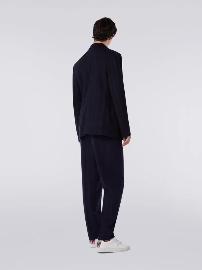 Men Classic Plain Cotton And Viscose Chevron Trousers Pink Missoni Trousers Men Classic Plain Cotton And Viscose Chevron Trousers Pink Missoni Trousers