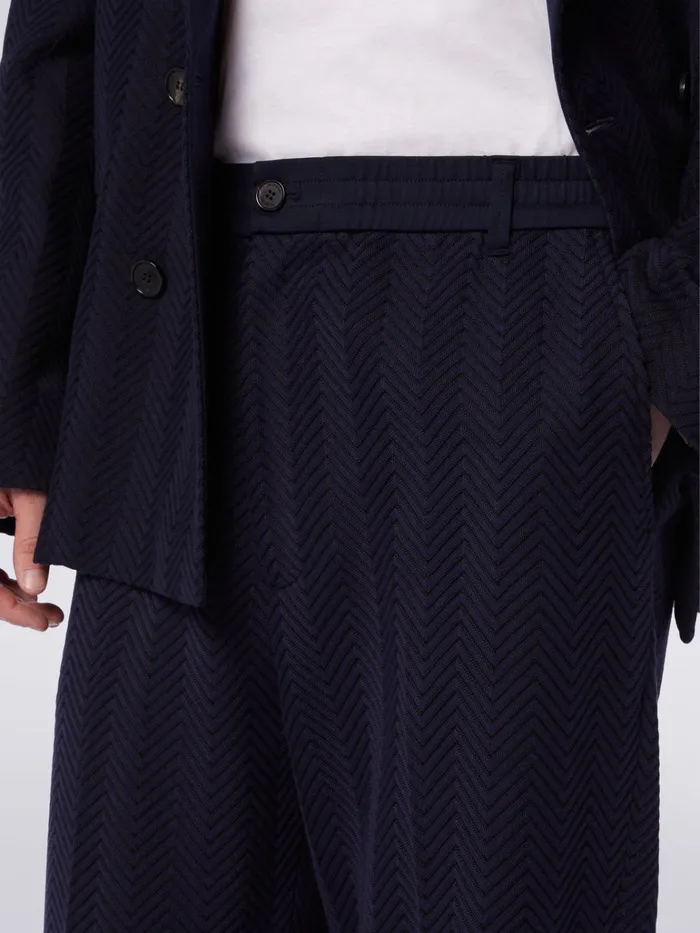 Men Classic Plain Cotton And Viscose Chevron Trousers Pink Missoni Trousers Men Classic Plain Cotton And Viscose Chevron Trousers Pink Missoni Trousers