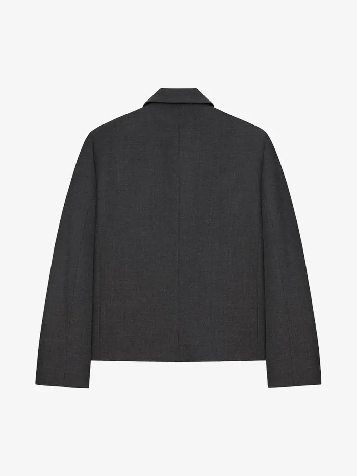 Men Coats and Jackets Givenchy Jacket In Wool Grey Mix Men Coats and Jackets Givenchy Jacket In Wool Grey Mix