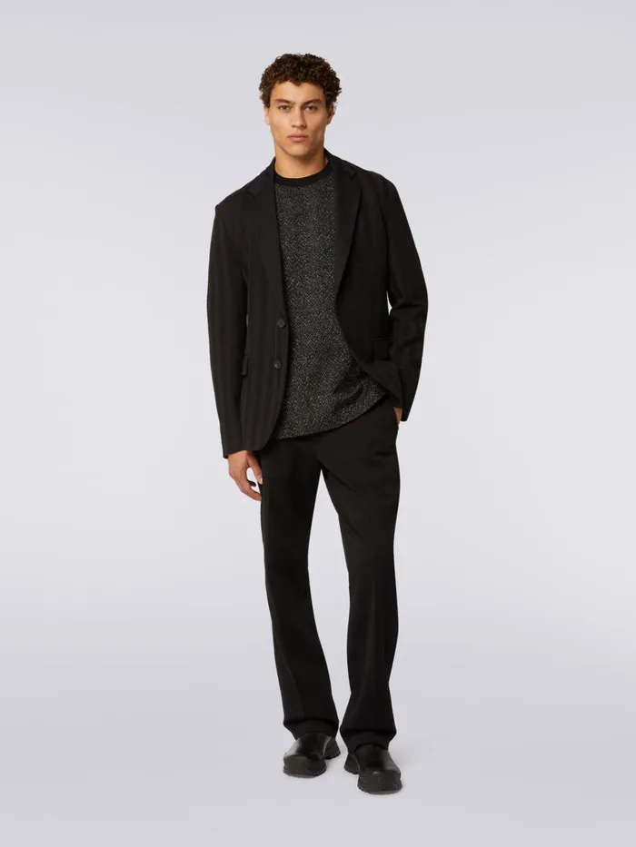 Men Cotton And Viscose Chevron Jacket Black Missoni Coats and Jackets Men Cotton And Viscose Chevron Jacket Black Missoni Coats and Jackets