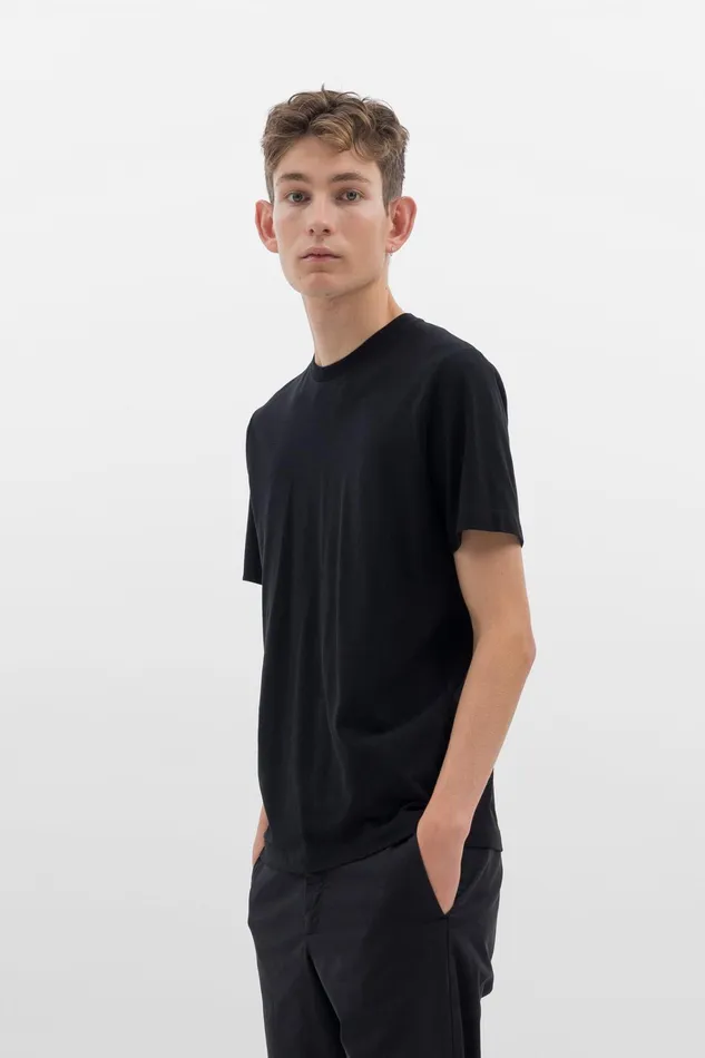 Men Cotton Crpe Tshirt Black Norse Projects TShirts