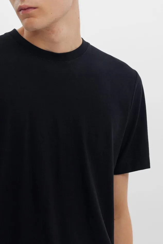 Men Cotton Crpe Tshirt Black Norse Projects TShirts