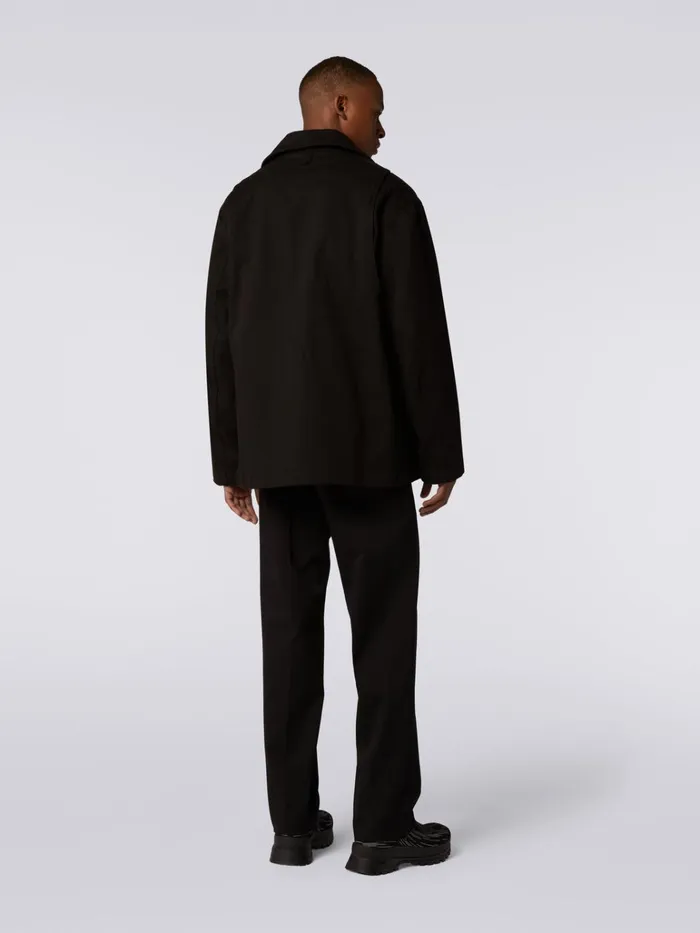 Men Cotton Overshirt With Chevron Inserts Black Missoni Coats and Jackets Men Cotton Overshirt With Chevron Inserts Black Missoni Coats and Jackets