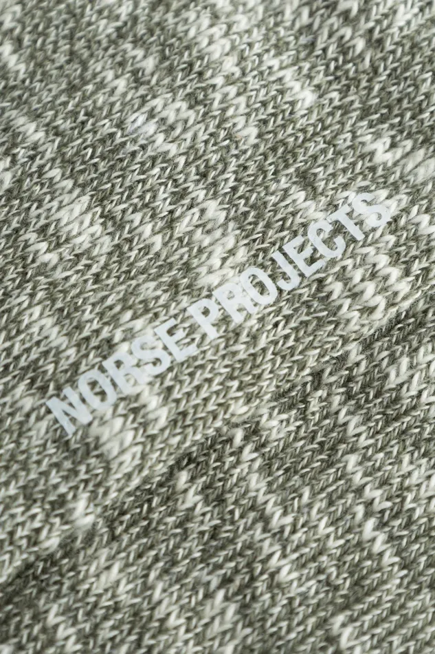 Men Ebbe Slub Sock Sediment Green Norse Projects Accessories