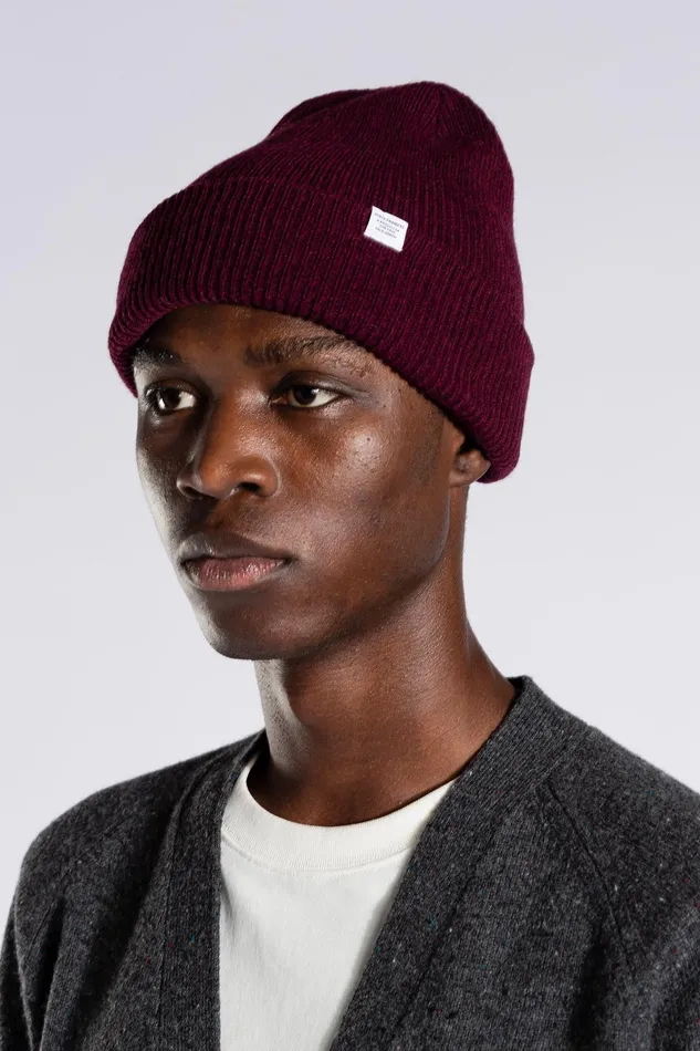 Men Fine Merino Rib Beanie Dark Navy Norse Projects Beanies