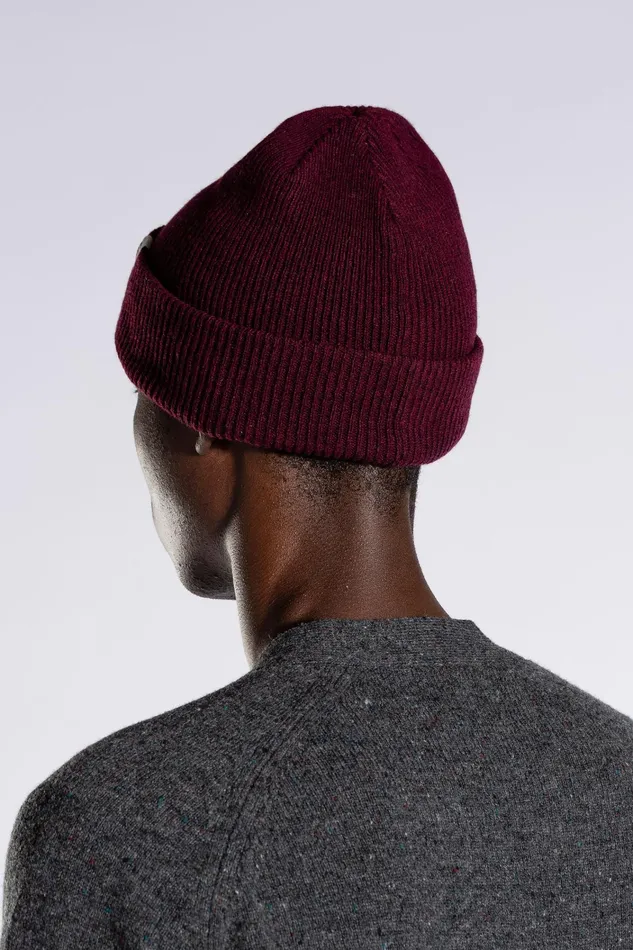 Men Fine Merino Rib Beanie Dark Navy Norse Projects Beanies