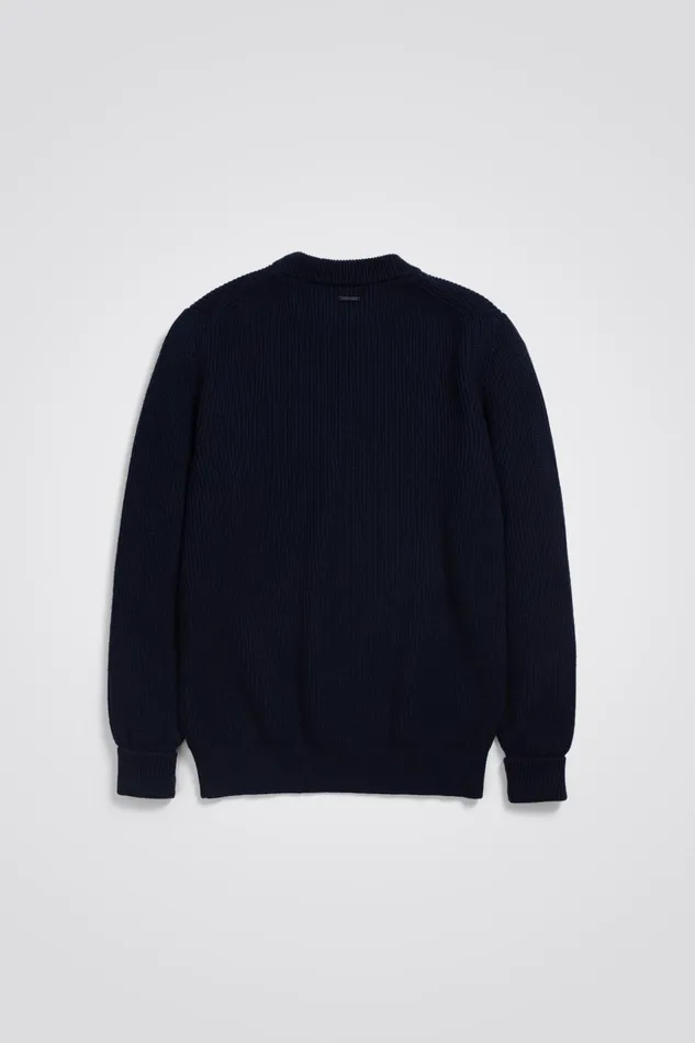 Men Fine Merino Rib Crewneck Dark Navy Norse Projects Knitwear