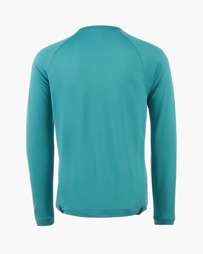 Men Groa Technical Long Sleeve Tee Teal Blue Klttermusen TShirts