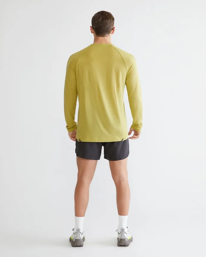 Men Groa Technical Long Sleeve Tee Teal Blue Klttermusen TShirts