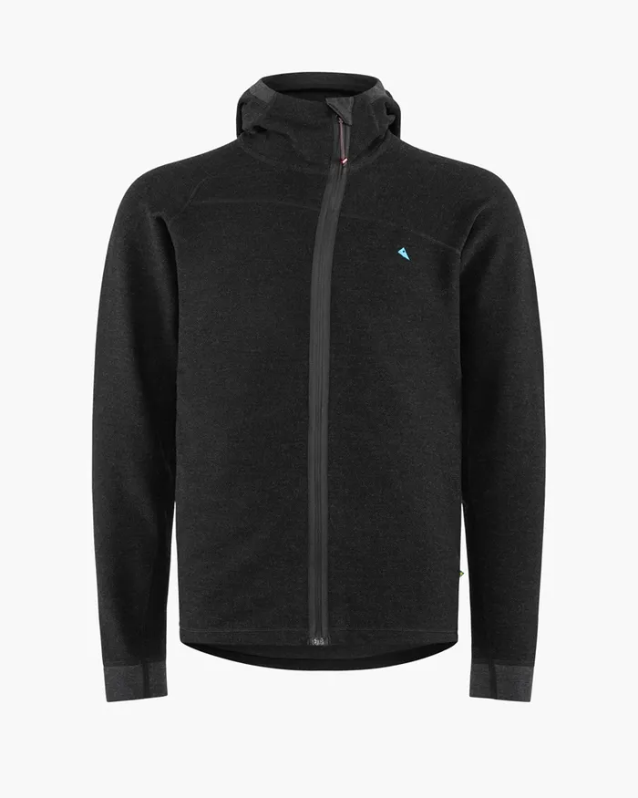 Men Hdur Hooded Zip Black Klttermusen Fleeces and Sweaters