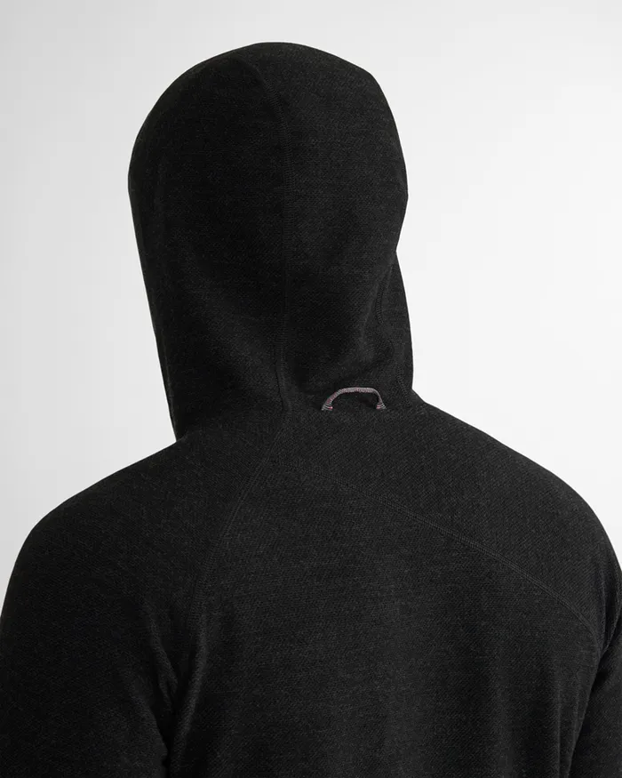 Men Hdur Hooded Zip Black Klttermusen Fleeces and Sweaters