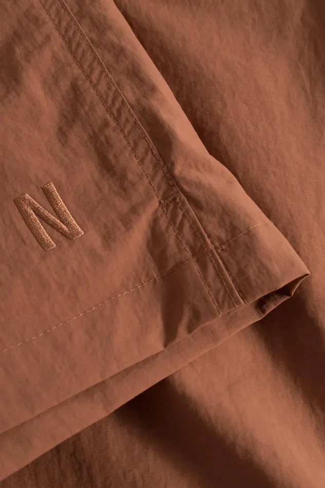 Men Hauge Recycled Nylon Swimmers Red Ochre Norse Projects Shorts