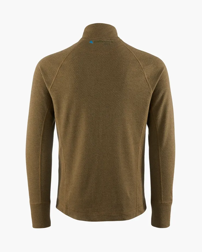 Men Huge Norna Half Zip Mid Layer Olive Klttermusen Fleeces and Sweaters